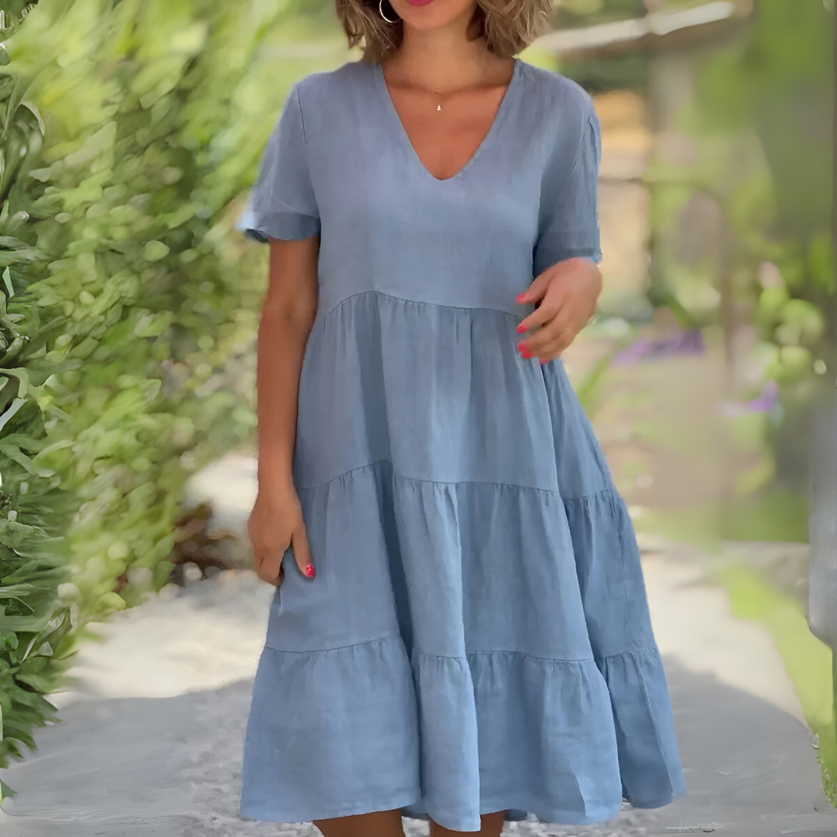 Luce™ | V-neck flowing dress