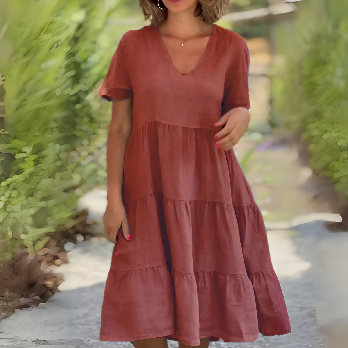 Luce™ | V-neck flowing dress
