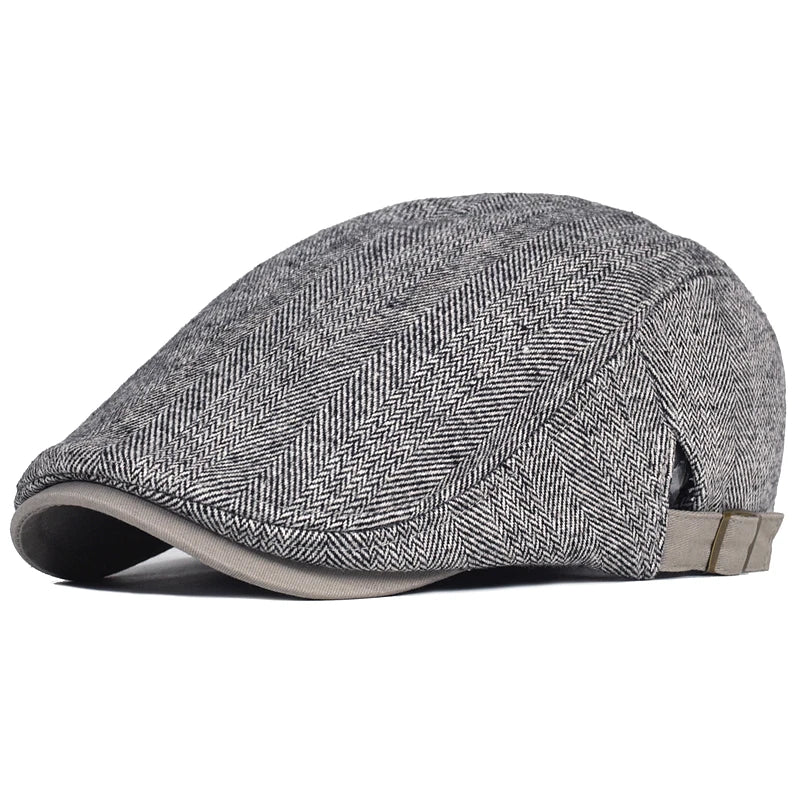 Ironholt™ | Rugged Herringbone Flat Cap