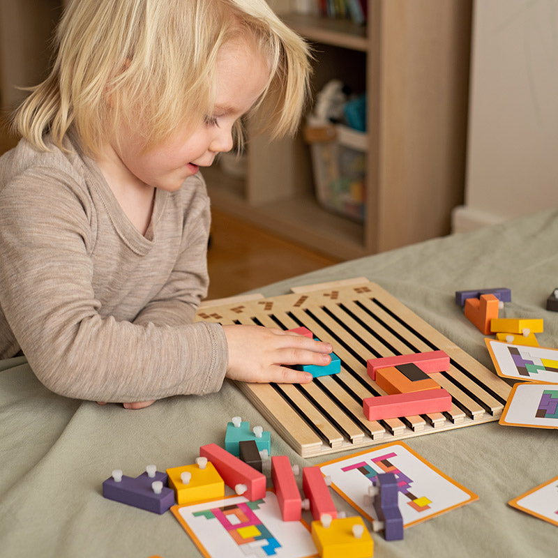 Montessori Houten Tetris - Educatief Stapelspel
