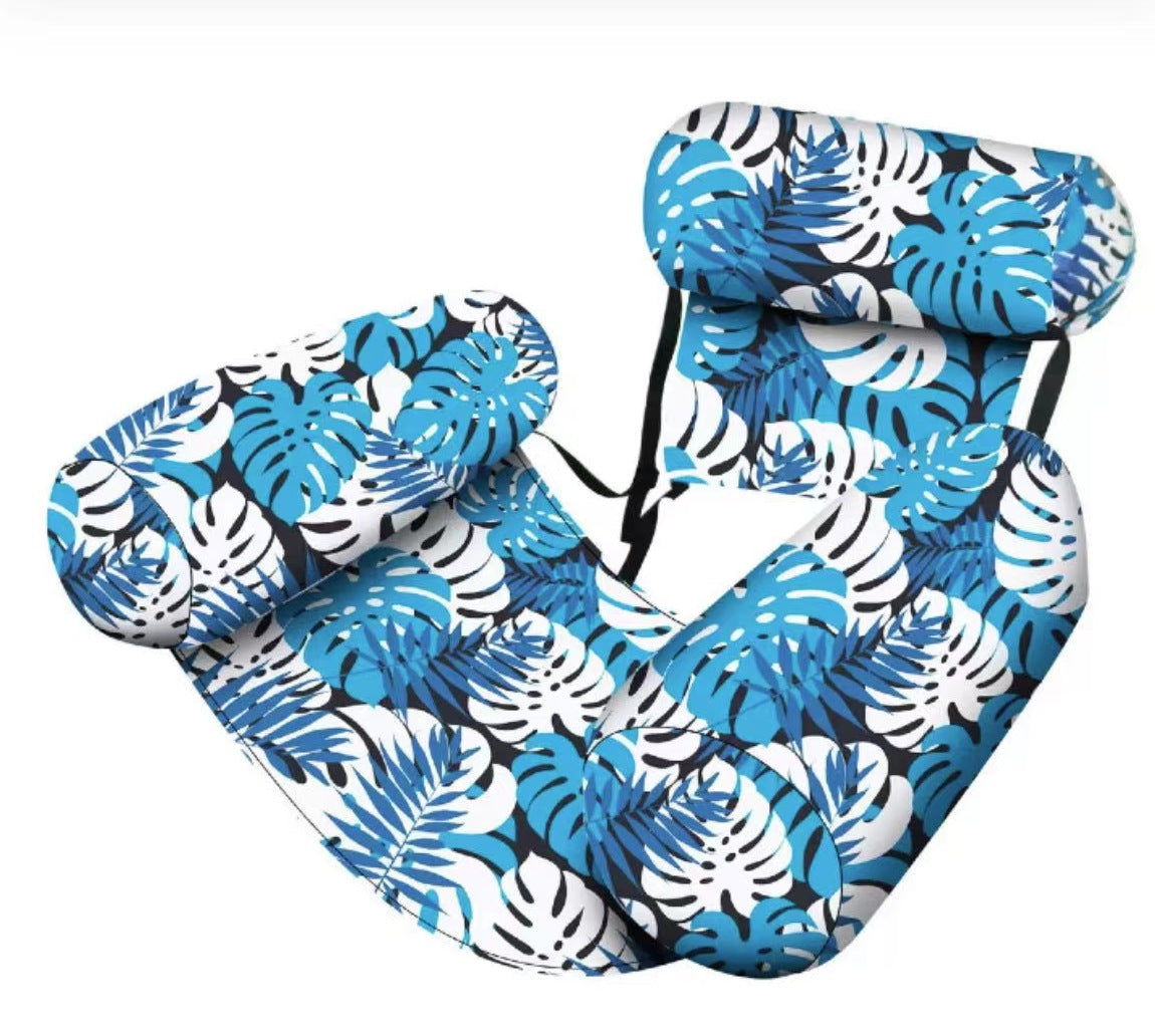 Opblaasbare Pool-Hangmat met Rugleuning – Opvouwbare Waterligstoel