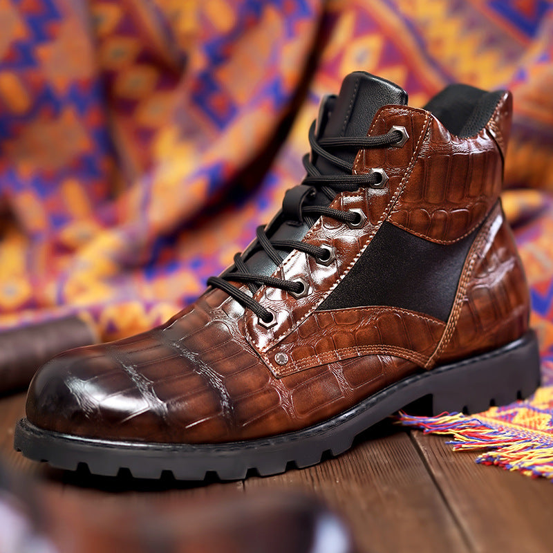 Rendell™ | Crocodile skin boots
