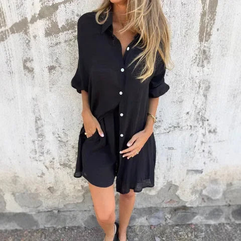 Nora™ | Casual Blouse & Shorts Set