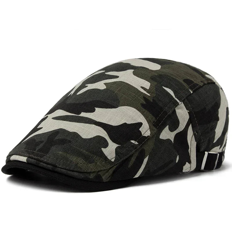 Wexford Camouflage Beret™ | Lightweight flat summer cap made of cotton linen
