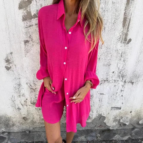 Nora™ | Casual Blouse & Shorts Set