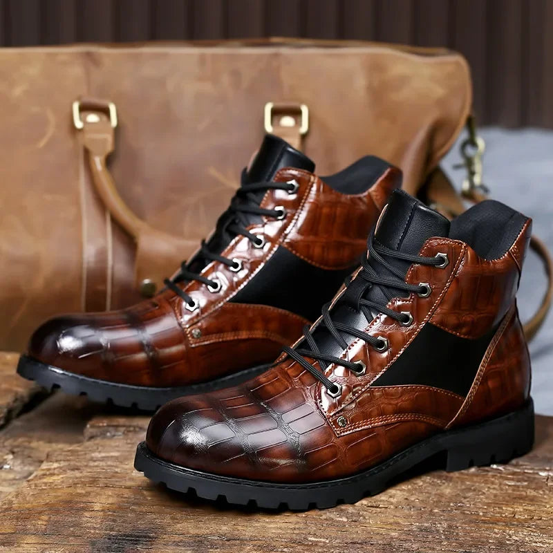 Rendell™ | Crocodile skin boots