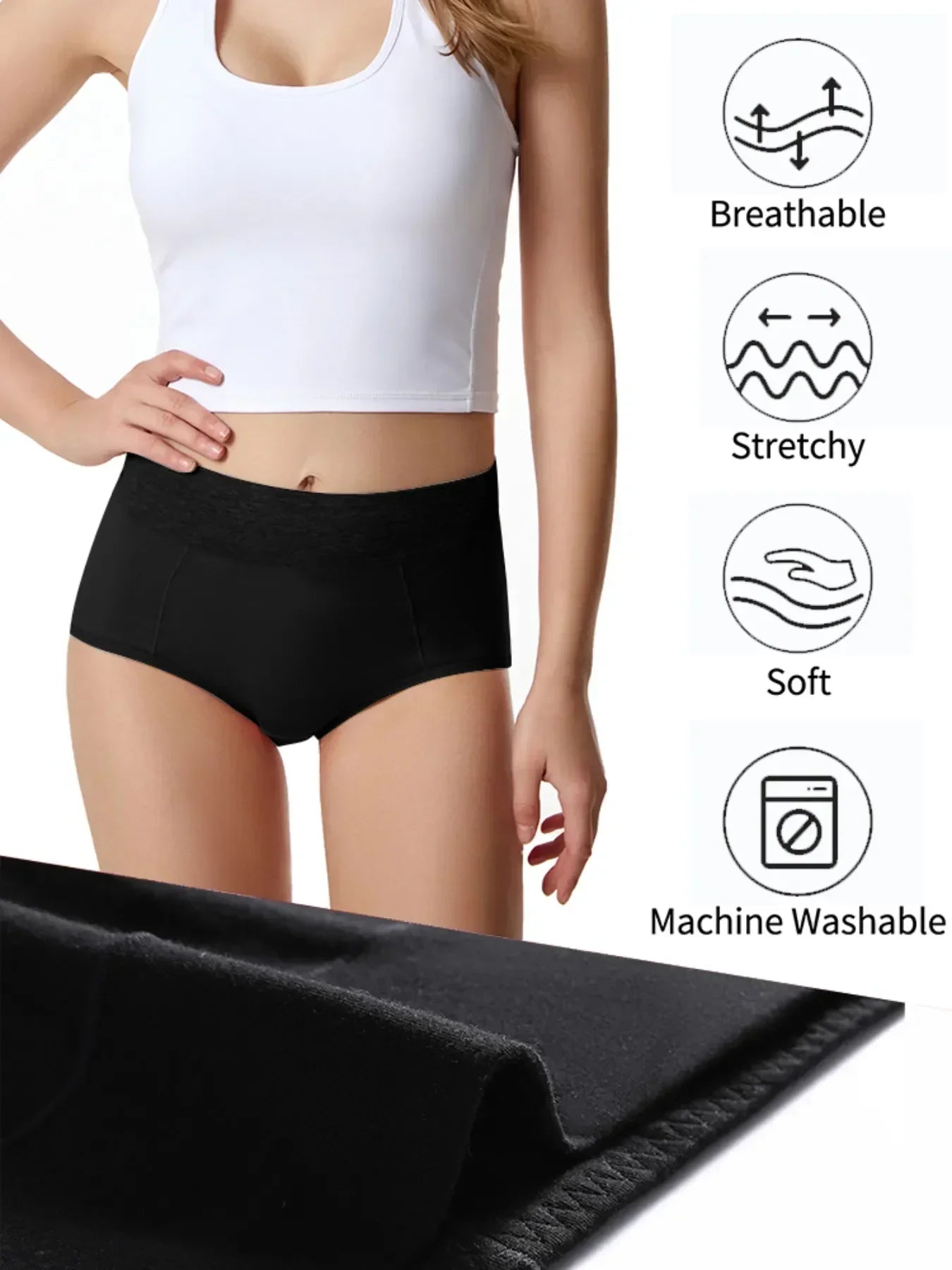 Noomi™ | Pack of 6 high-waisted panties