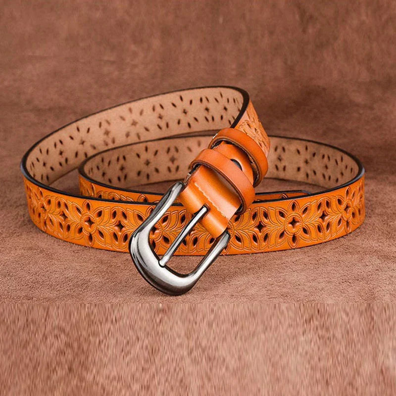Michela™ | Ladies leather belt (45 inch)