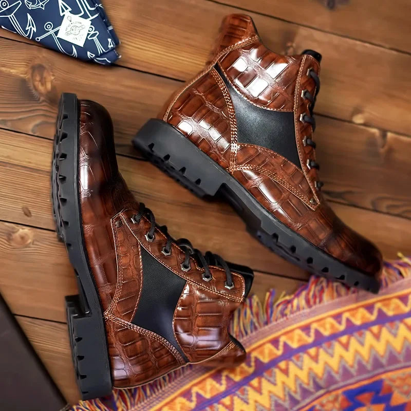 Rendell™ | Crocodile skin boots
