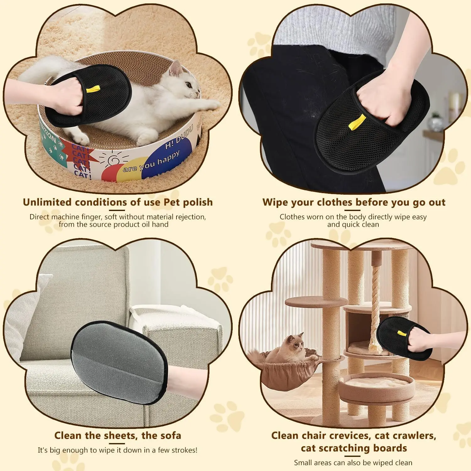 DogCatFri™ CleaningGloves 1+1 GRATIS: Elektrostatische Huisdier Haarverwijderaar Handschoenen