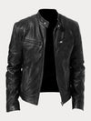 Enzy™ | Casual faux leather jacket