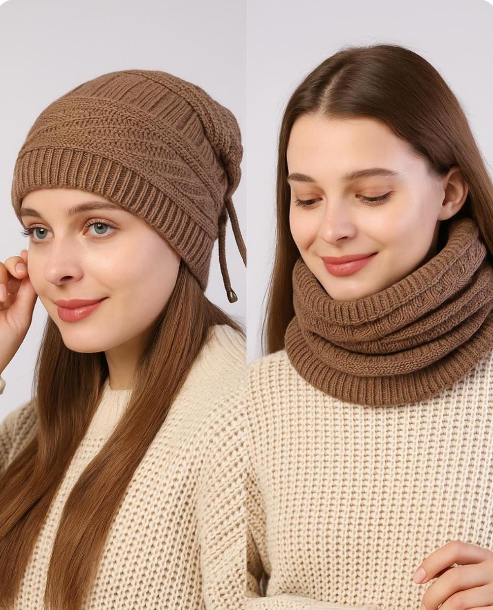 Elmwood Crest™ | Knitted Beanie Scarf