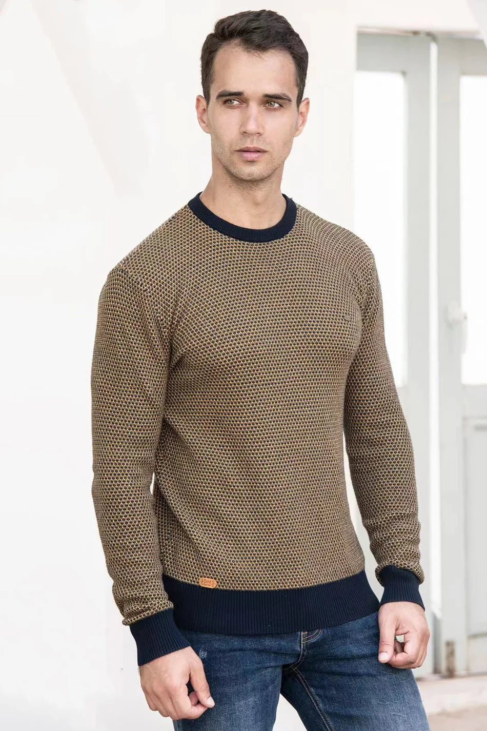 Oskar™ | Checked sweater for men