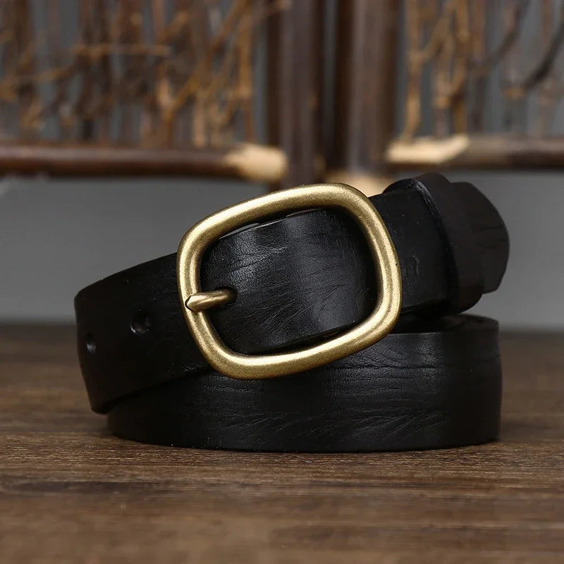 Elisa™ | Leather ladies' belt (1.1 inch wide)
