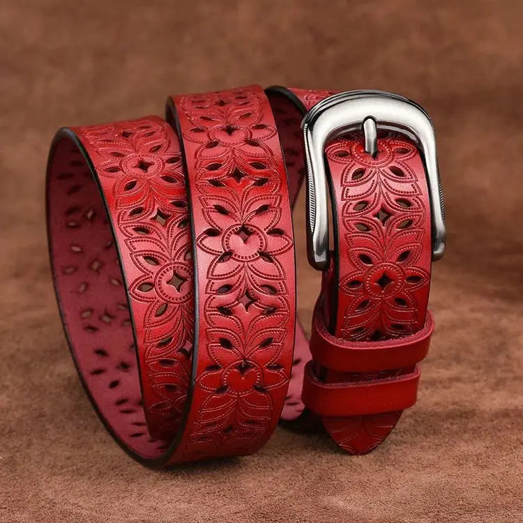 Michela™ | Ladies leather belt (45 inch)