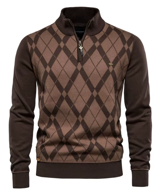 Lars™ | Men's sweater with half zipper