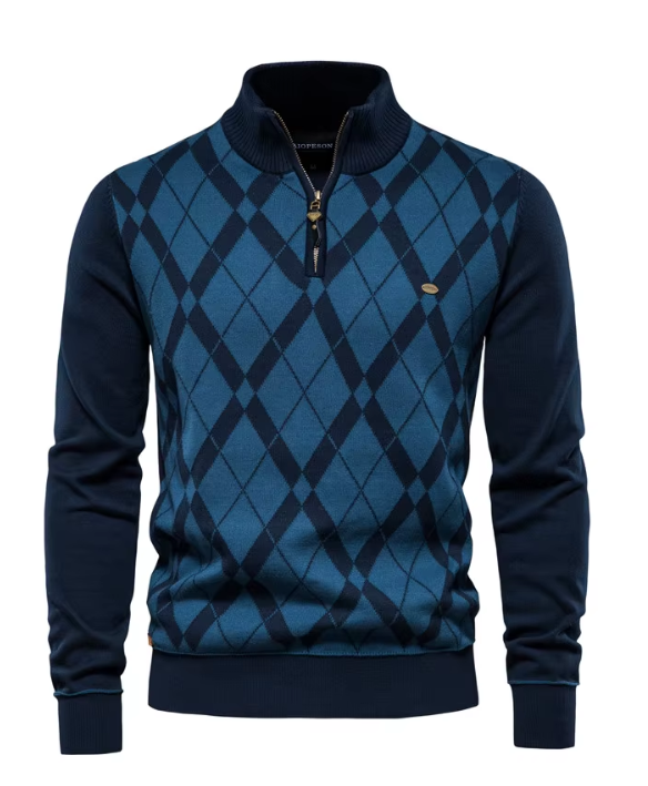 Lars™ | Men's sweater with half zipper