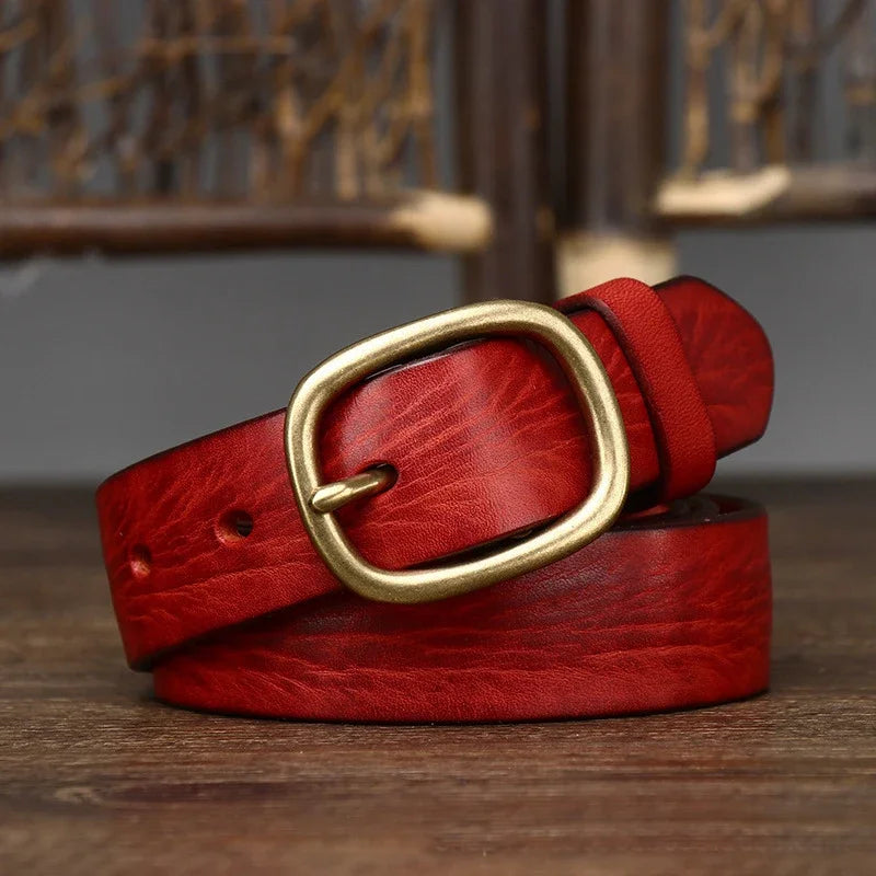 Elisa™ | Leather ladies' belt (1.1 inch wide)