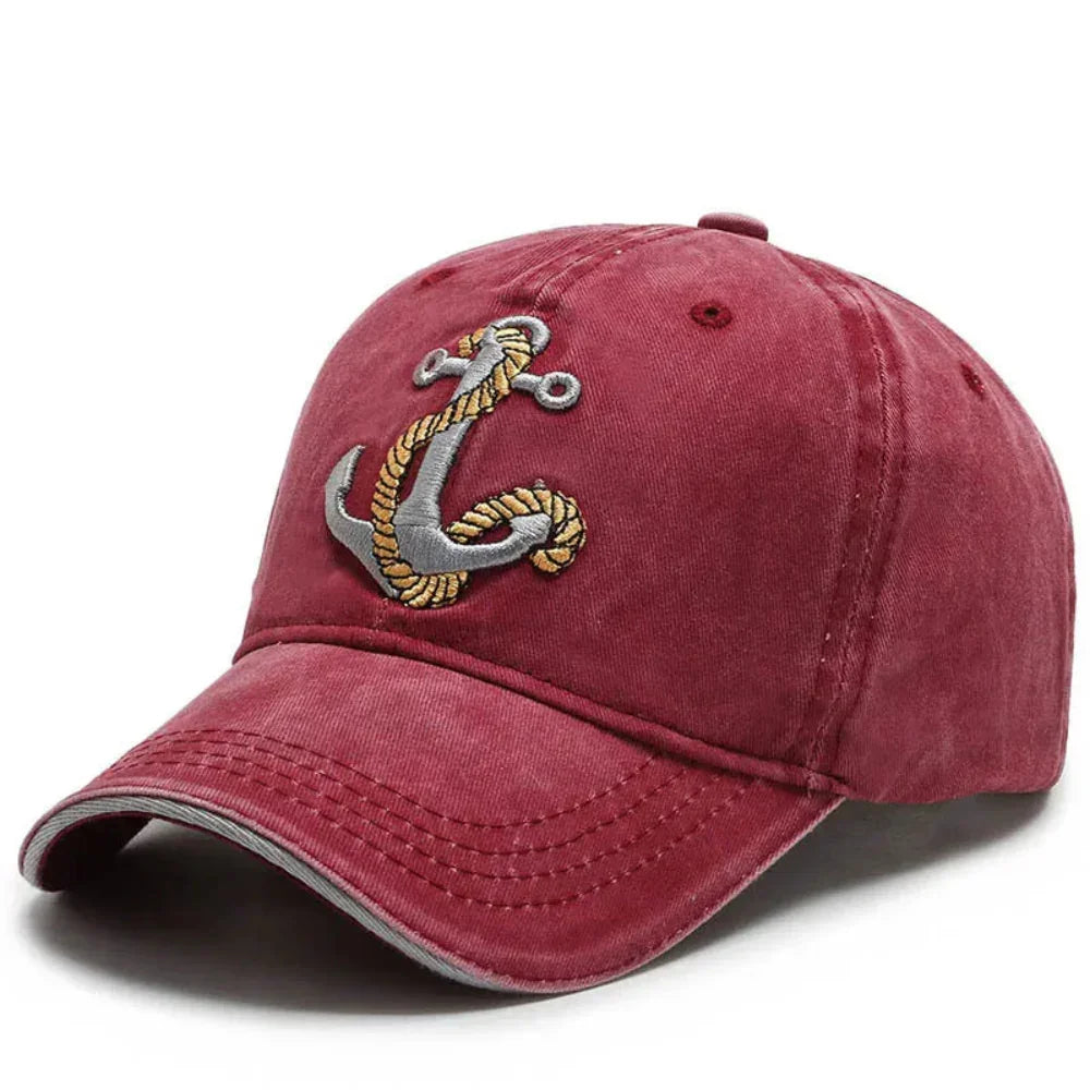 SeaMate™ | Cotton cap with anchor embroidery