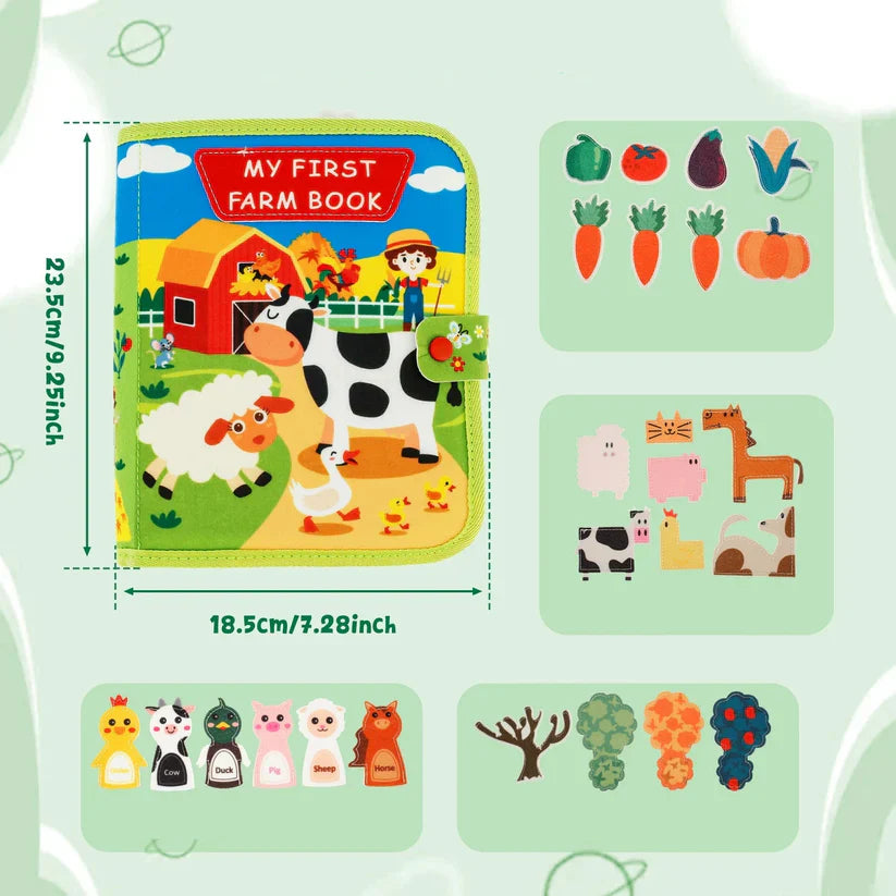Montessori Boerderij Busy Book - Leer spelenderwijs