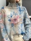 Magdalena™ | Lace knitted sweater with turtleneck