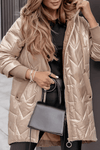 Leila™ | Hooded winter jacket with zipper in solid colors