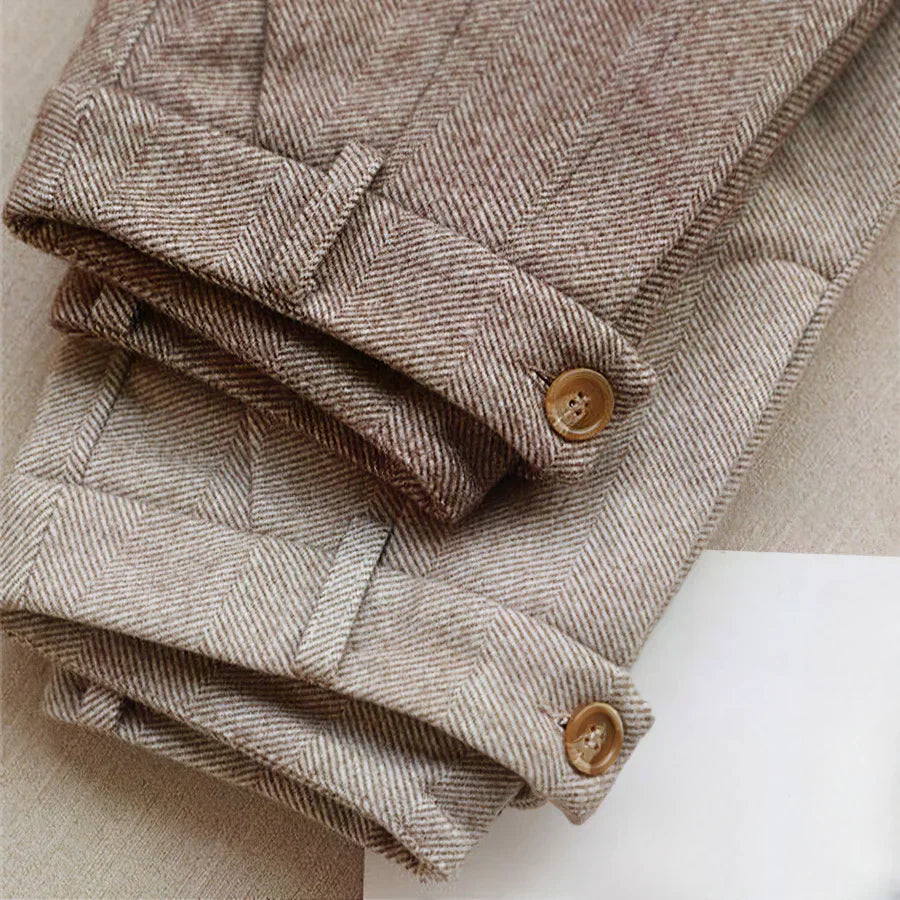Mike™ | Elegant pure wool suit trousers