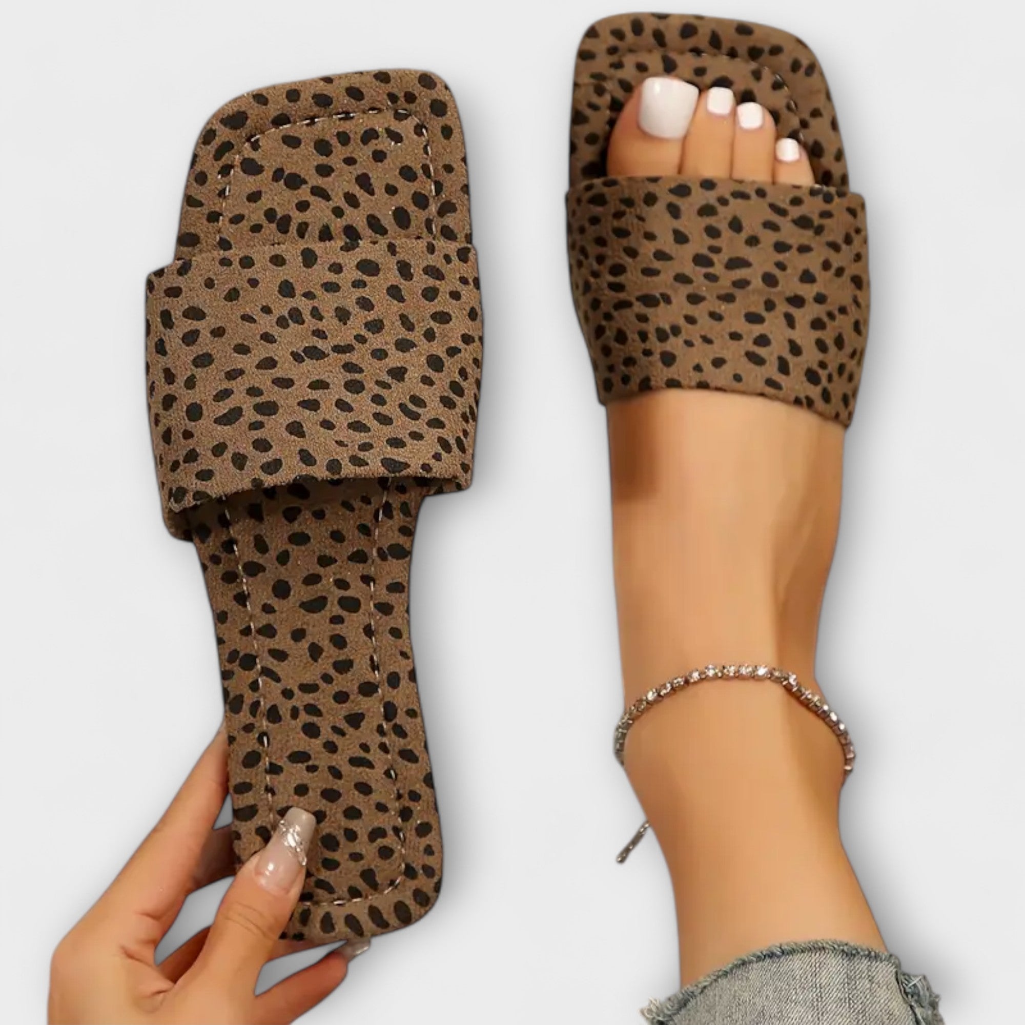 Dokafihe™ | Flat loafers with leopard print