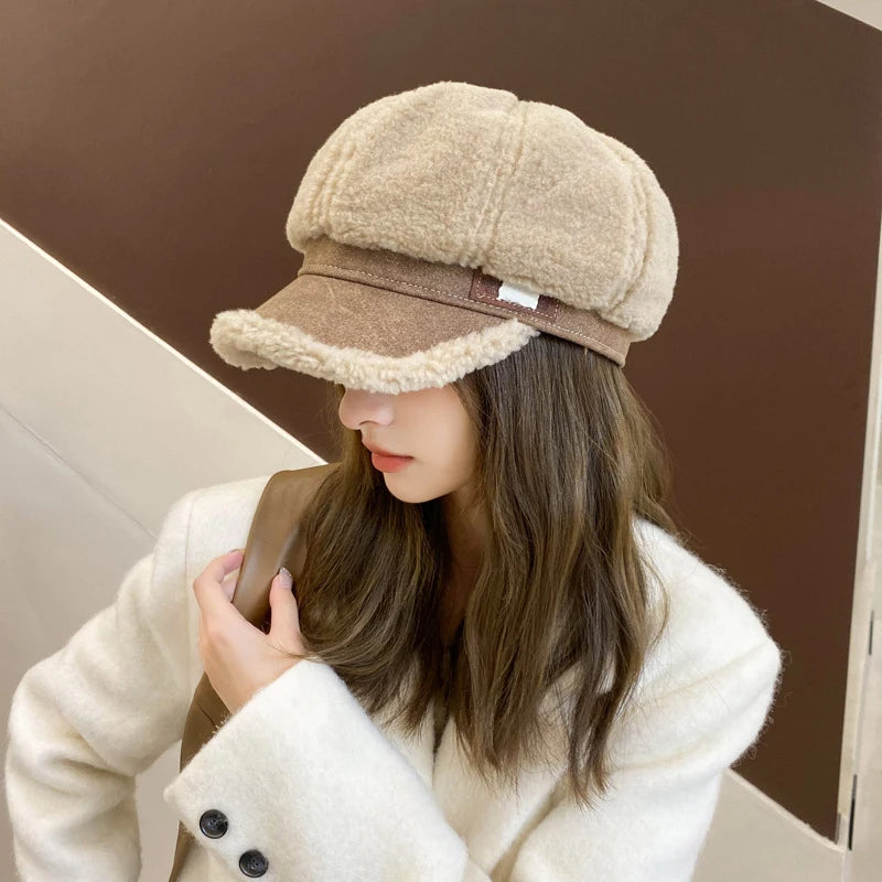 Livia™ | Plush Fleece Beret Cap