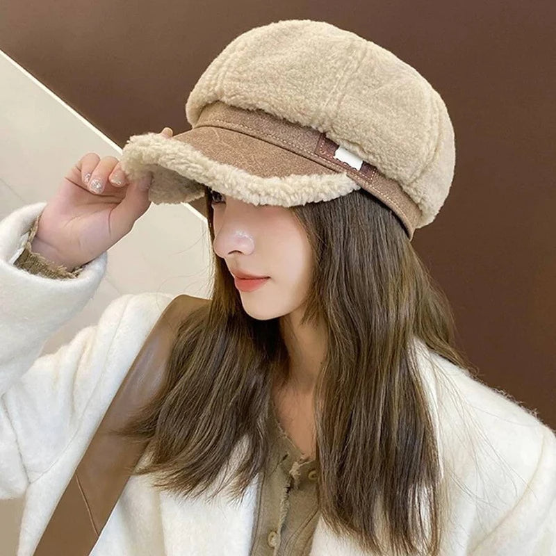 Livia™ | Plush Fleece Beret Cap