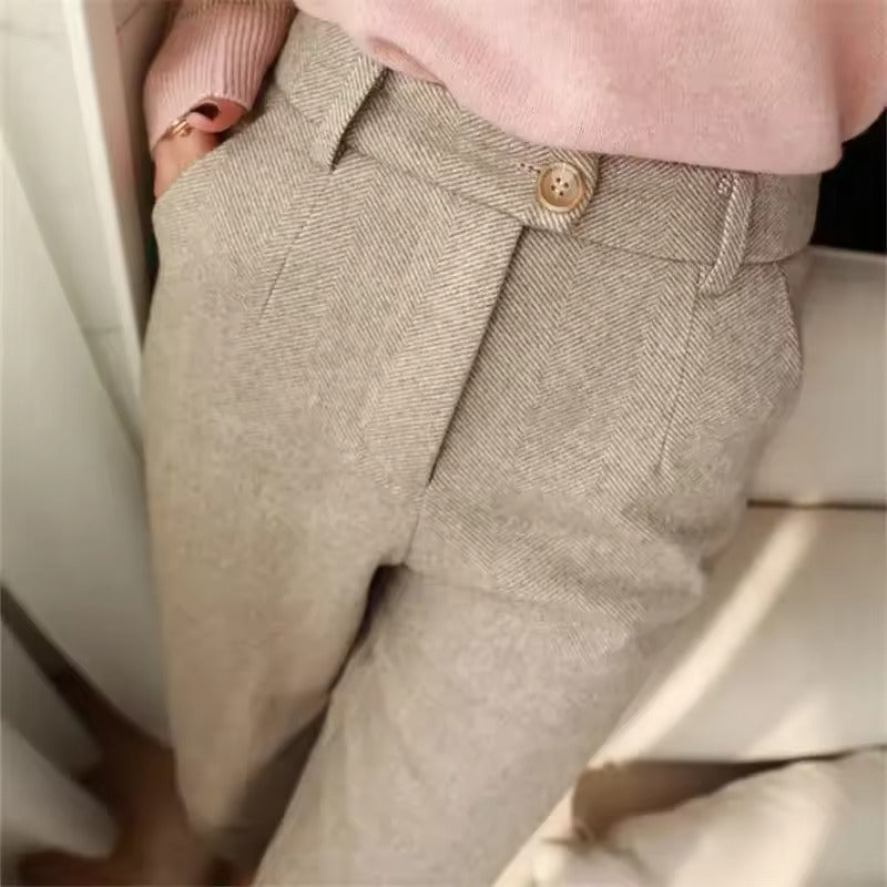 Mike™ | Elegant pure wool suit trousers