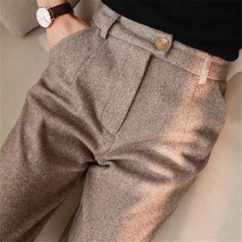 Mike™ | Elegant pure wool suit trousers