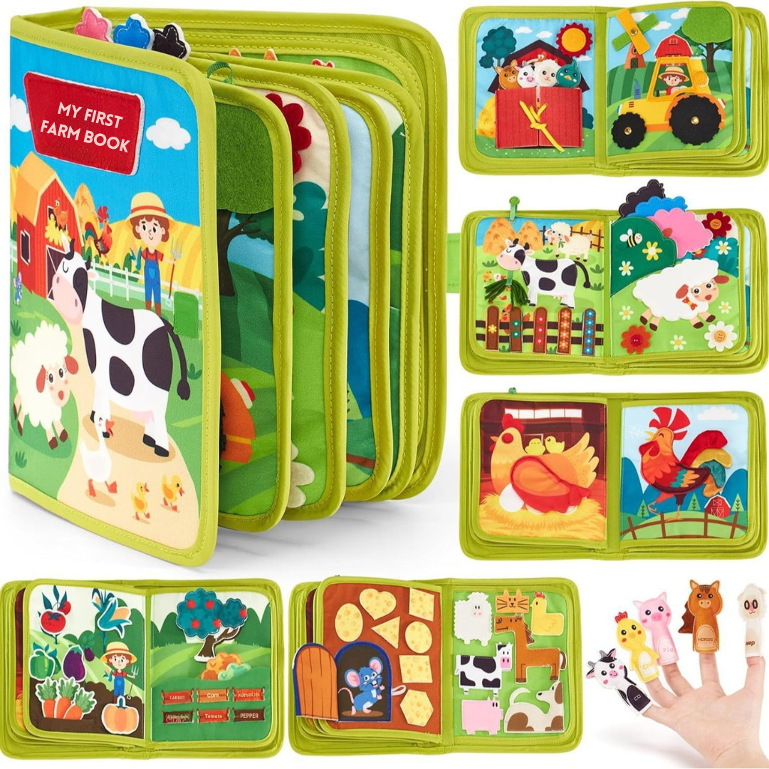 Montessori Boerderij Busy Book - Leer spelenderwijs