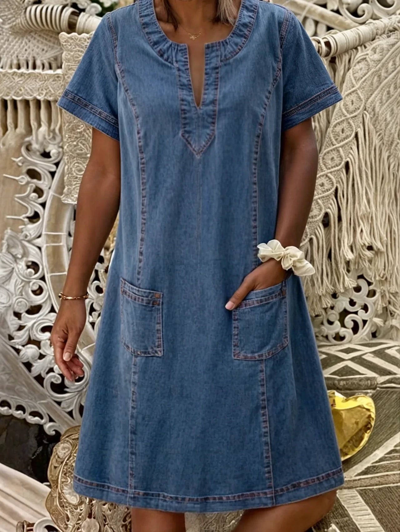 Sofia™ | Soft Denim Dress