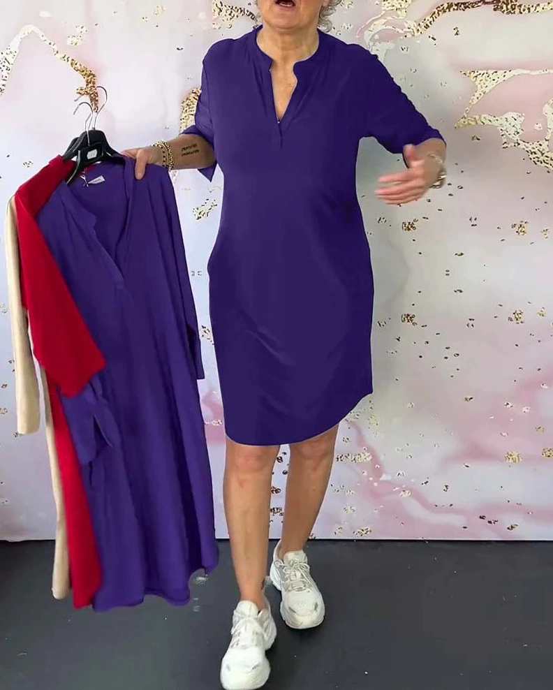 Hanne |Elegant V-Neck Dress