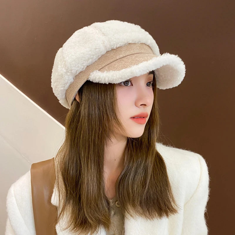 Livia™ | Plush Fleece Beret Cap