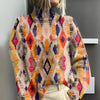 Siv™ | Knitted sweater with geometric diamond pattern