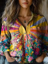 Cecilia™ | Blouse with radiant sunflowers