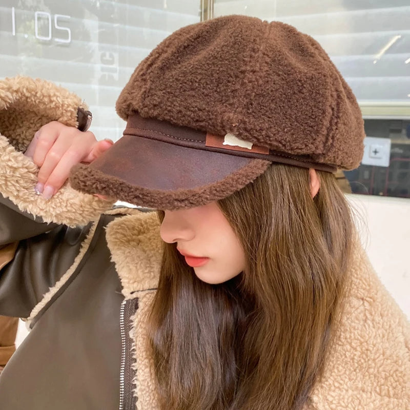 Livia™ | Plush Fleece Beret Cap